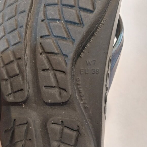 OOFOS Flip Flop Thong Sandal Womens 7 Atlantis Blue OOlala Luxe Recovery - Picture 10 of 11